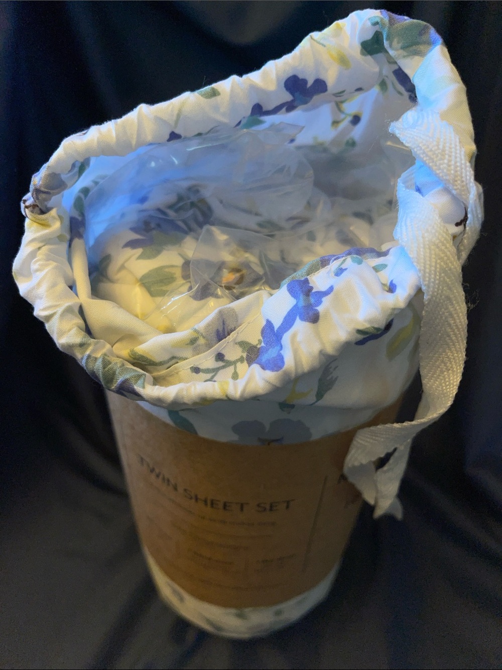 jcpenney White Twin Sheet Set with Blue & Green Floral Print - Picture 5 of 5